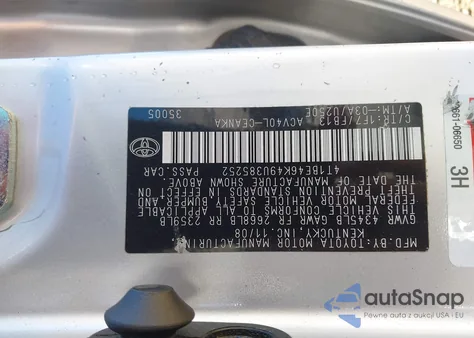 2009 Toyota Camry Le из США, поврежденный, VIN 4T1BE46K49U385252